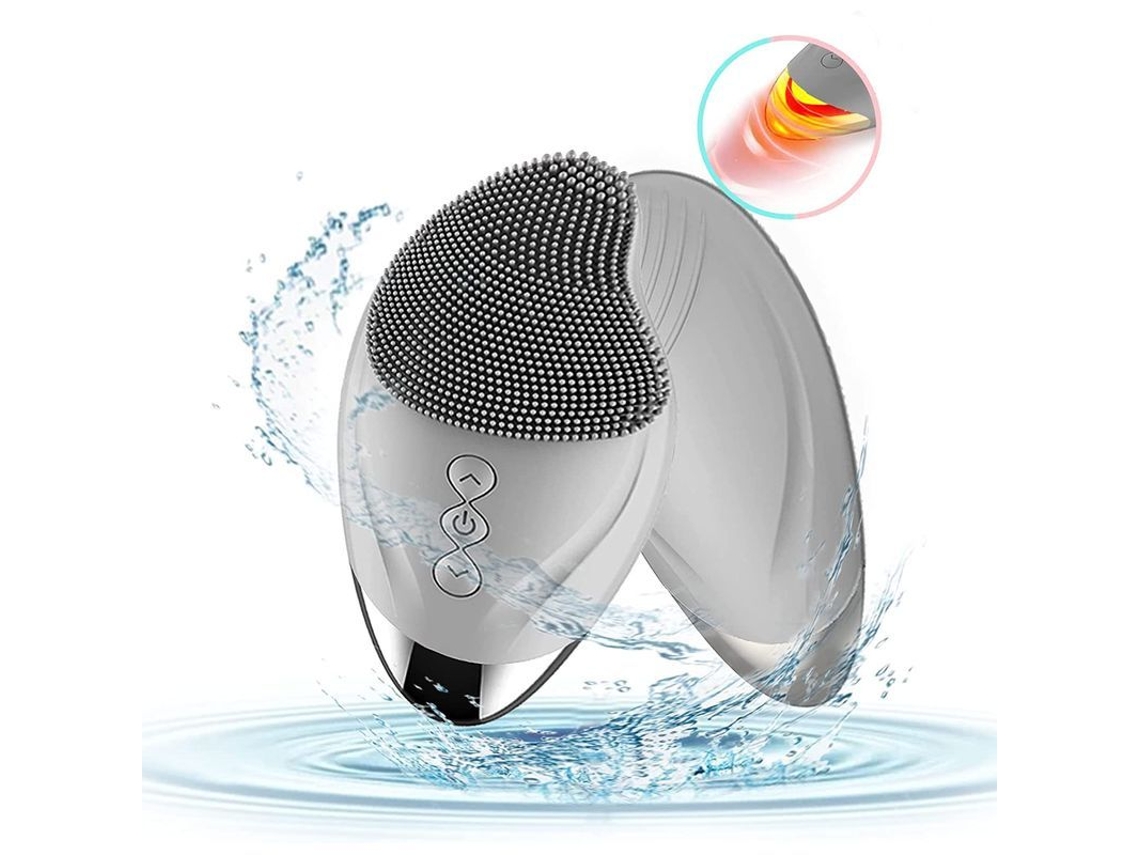Cepillo Facial Vibratorio, Resistente Al Agua, Recargable Por Usb, Con 5 Modos De Limpieza Profunda (gris)