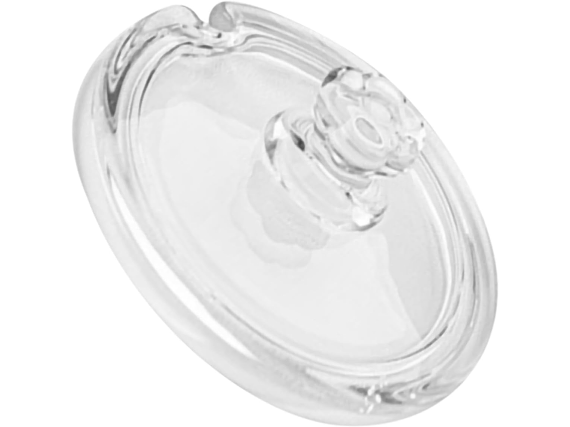 Tapa Redonda De Cristal Plateado Con Asa, Resistente Al Calor, De Diseño.