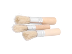 3 Pinceles De Cerdas Para Pintura Al Óleo, Acuarela Y Proyectos De Manualidades Diy.