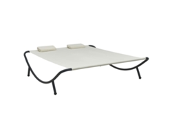 Tumbona Lounger de Exterior en Tela Crema