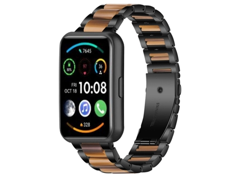 Correa de acero inoxidable de resina de cuarzo para Huawei Watch Fit 2 VEANXIN