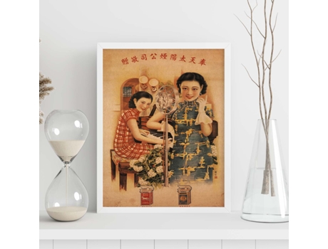 Poster NACNIC Vintage Anuncio vintage de tabaco Chino Shanghay.