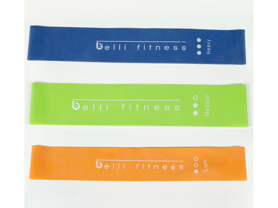 Conjunto 3 Bandas Elásticas - Fácil-Médio-Dificíl BELLIFITNESS