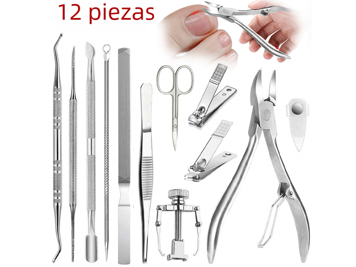 Juego profesional de 12 herramientas MDUG para pedicura y eliminación de uñas artificiales | MDUG