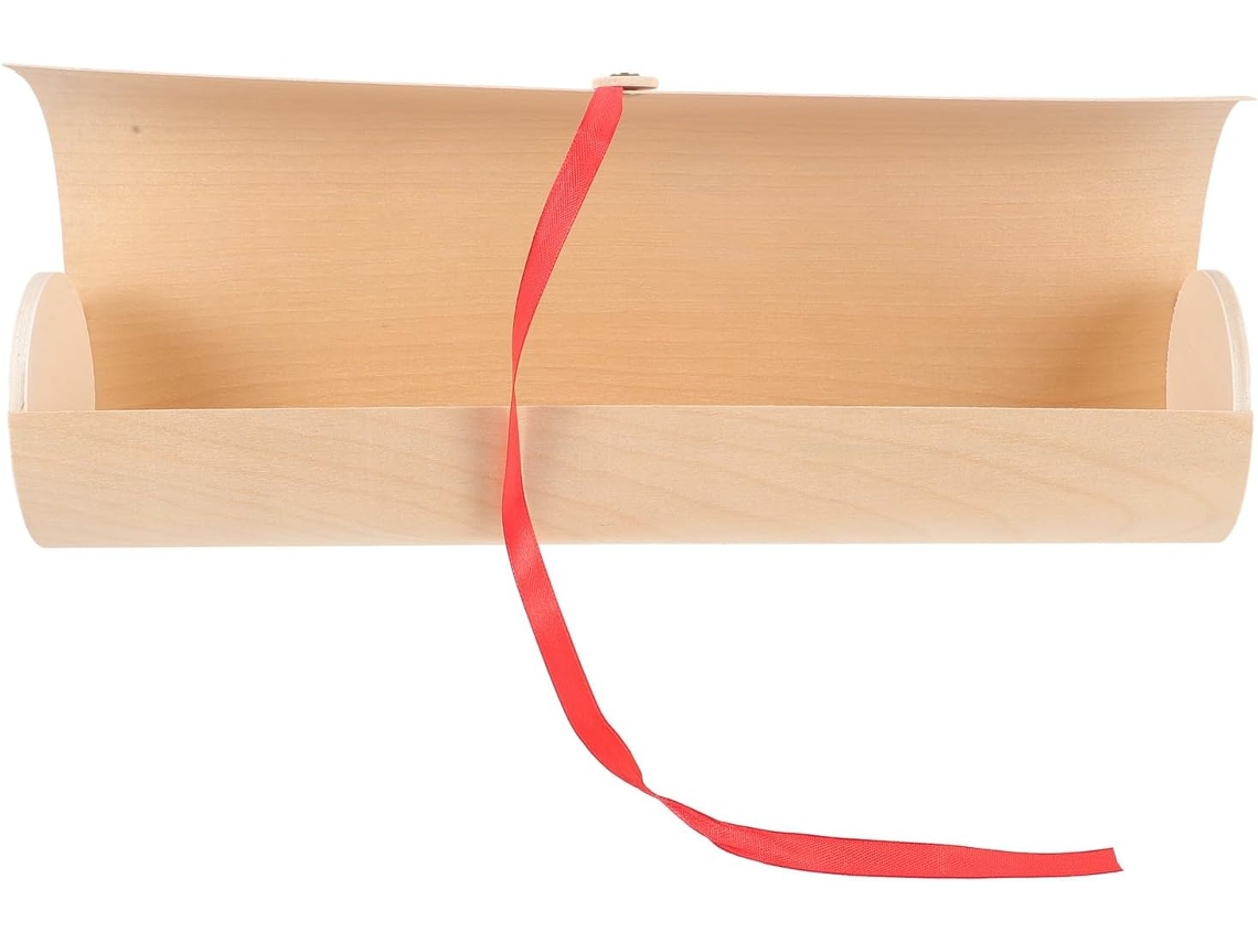 Almacenamiento Madera Beige Fácil Abrir Cerrar Diseño Rústico Natural Guardar Botellas Caja Tapa Vino Casa