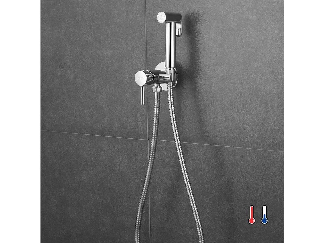 Grifo Wc hidroescobilla redonda de acabado cromo brillo fabricado en latón