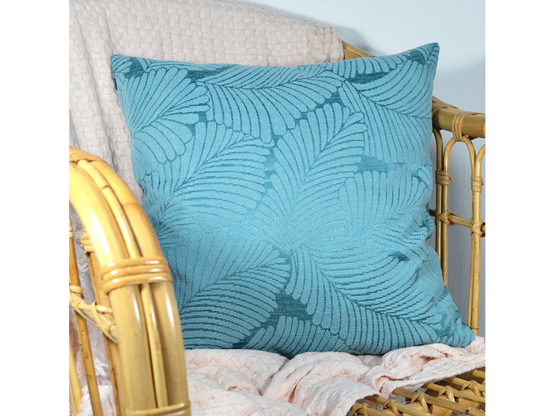 Funda de cojín Mimosa azul turquesa BOD HOME