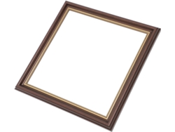 Marco Flotante Vintage Lienzo 30x30 Pared Imitación Madera Acabado Decorativo Pinturas Cuadros Hogar Cm Café