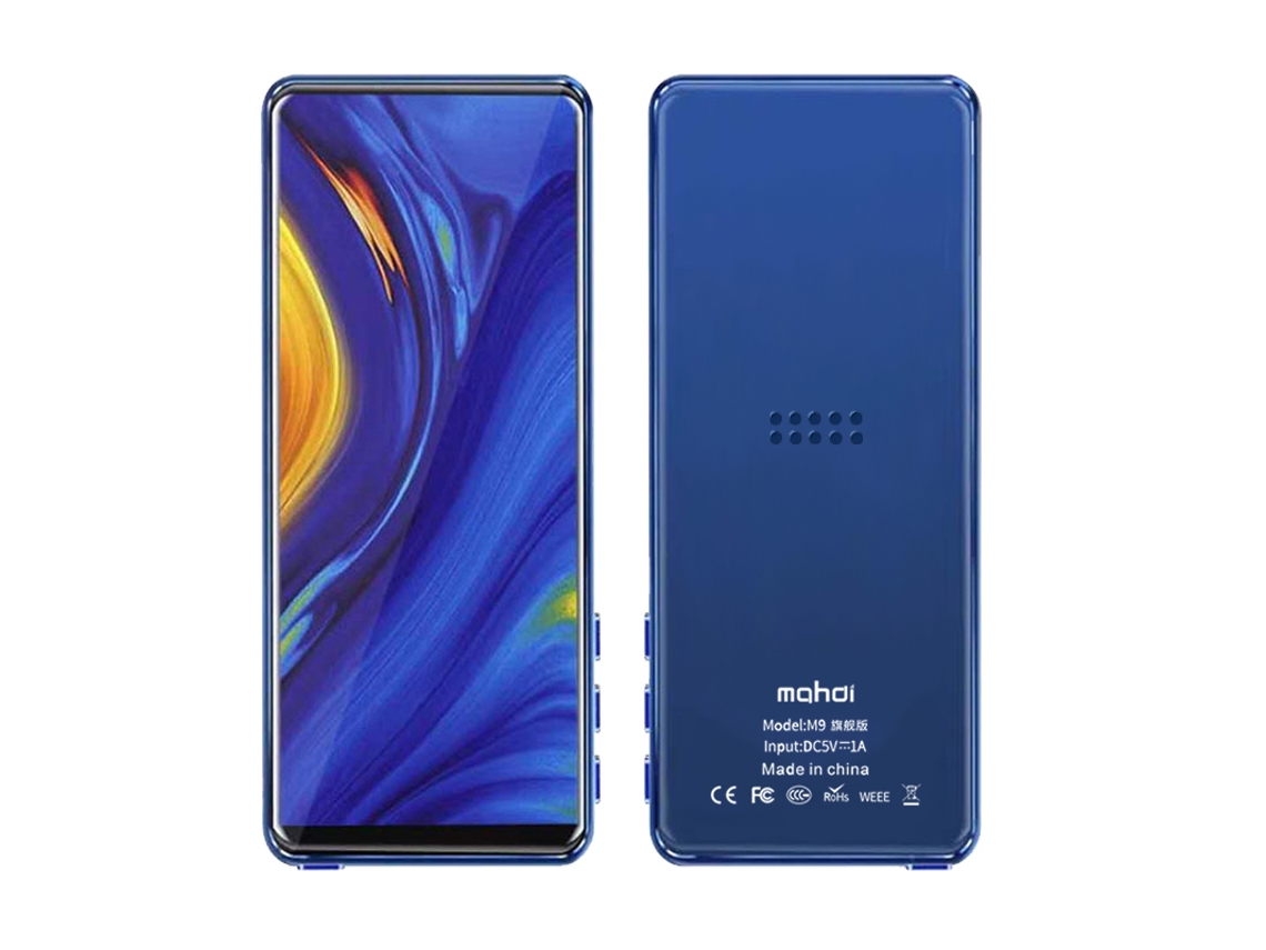 MP3 YIZHOOD M9 Bluetooth 5.0 Pantalla táctil HD HIFI de 3,5 pulgadas Azul