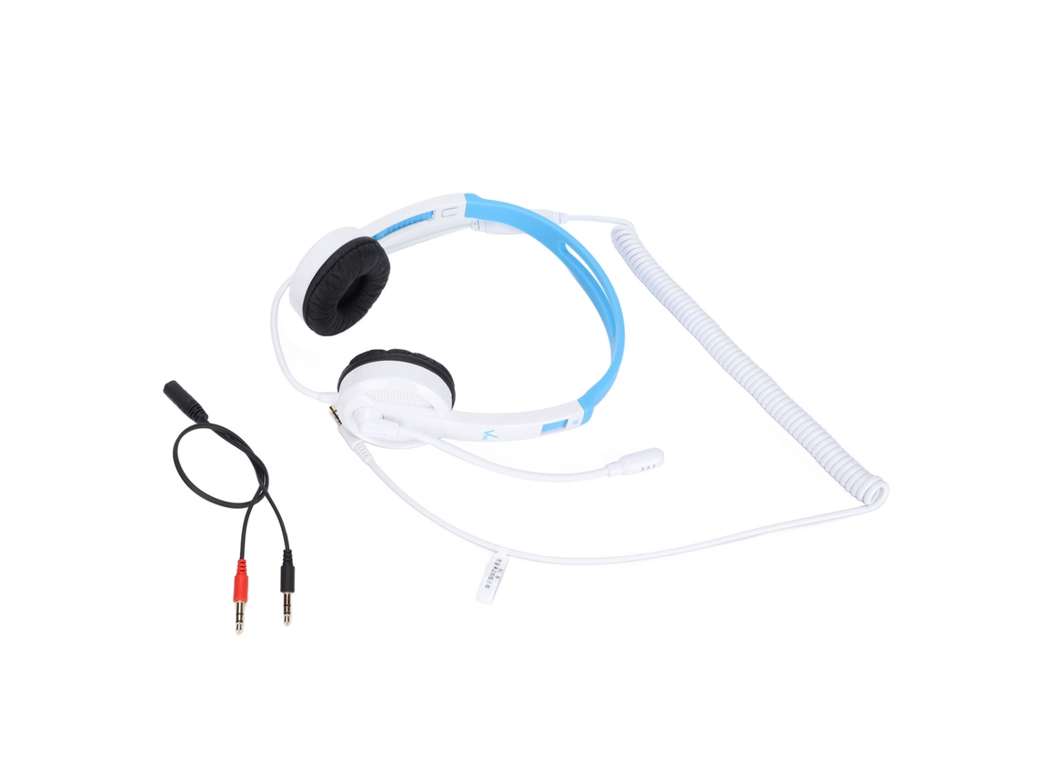 Auriculares Infantiles Ajustables, Ligeros Y Con Cancelación De Ruido Para Pc, Teléfono Y Tableta - Blanco