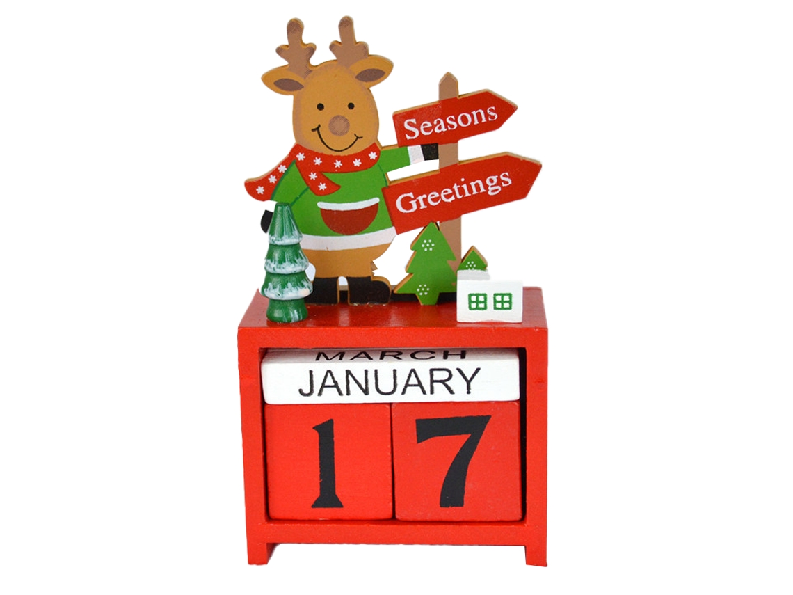 Calendario de Adviento de Navidad, bloques de cuenta atrás de madera NEVEANCE