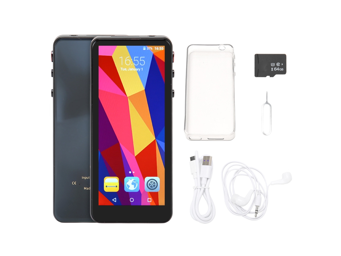 Reproductor MP4 portátil para Android, pantalla táctil de 4 pulgadas, reducción de ruido HD, 8 núcleos, Bluetooth 5.0, WiFi