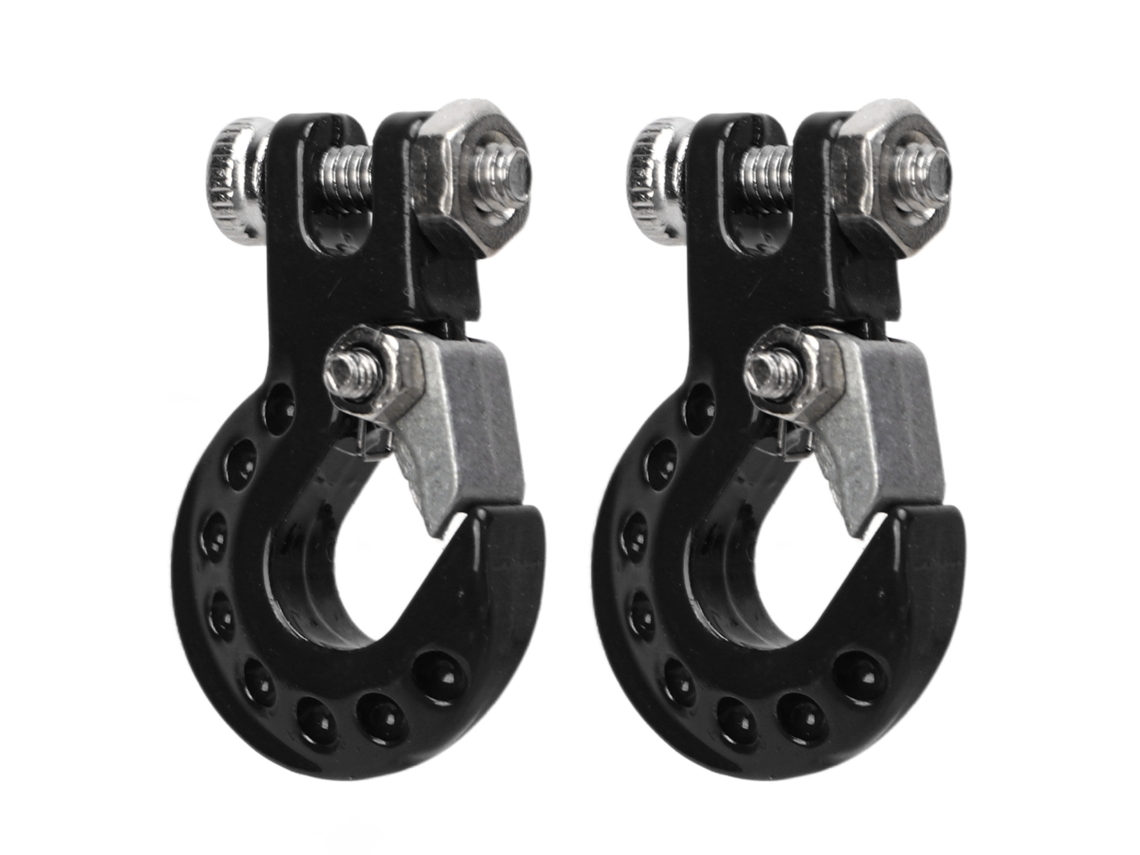 Ymsl 2 Piezas Ganchos De Remolque Rc De Aleación De Aluminio Resistente Para Coches De Control Remoto 1/10 Negro Hxl