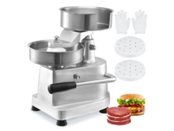Prensa y máquina para hacer hamburguesas profesional de acero inoxidable Tekmaquinas de 150 mm