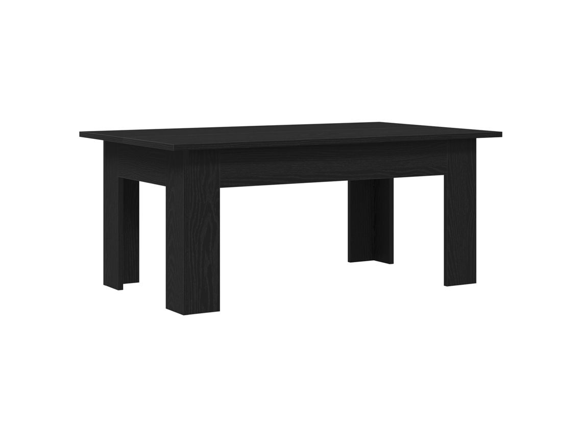 Mesa De Café Moderna De Roble Negro Vidaxl Negro Madera Elaborada (100x60x42 Cm)