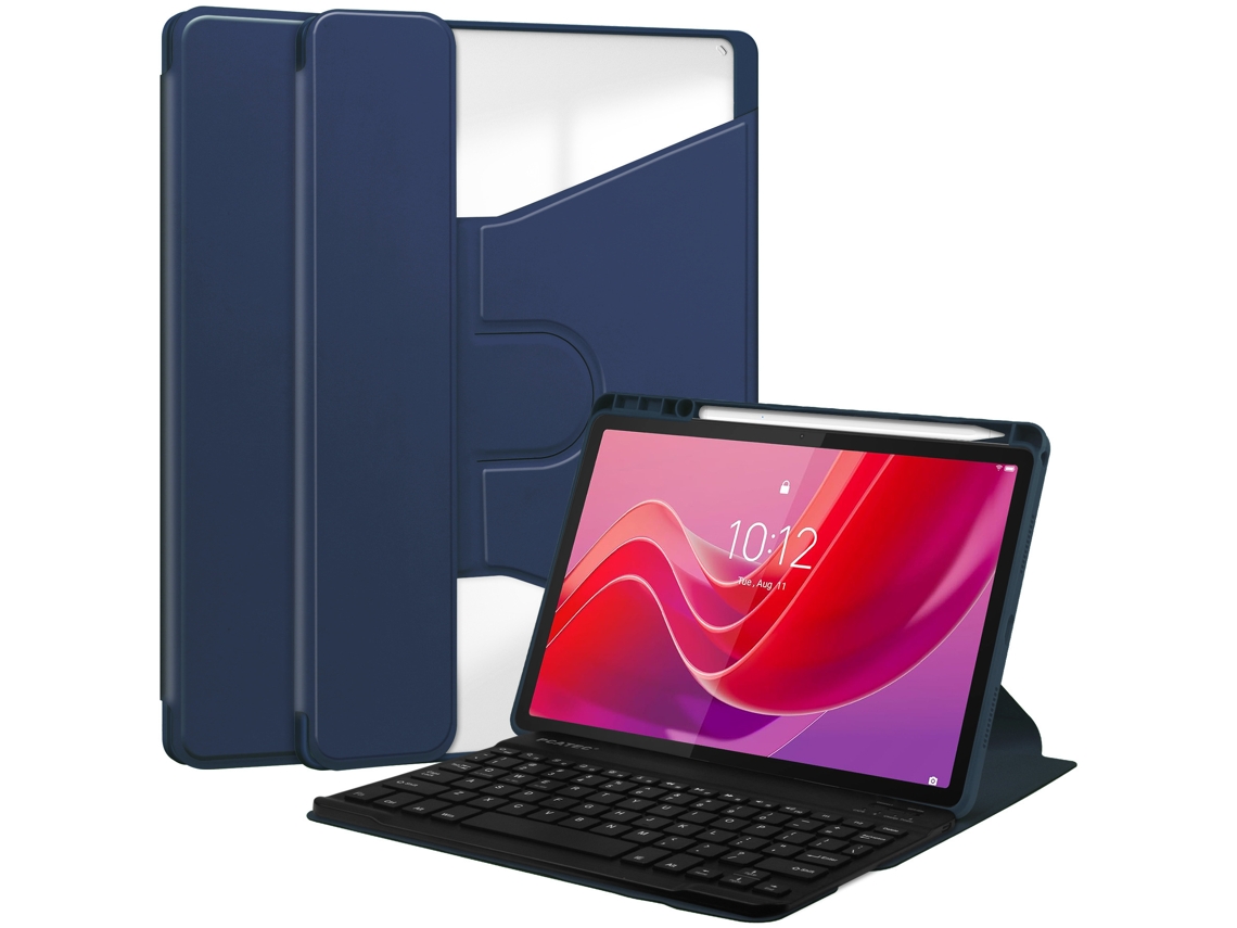 Funda con teclado para Lenovo Tab M11 11 2024 TB330FU, color azul oscuro Gertiz