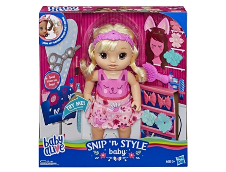 Bebé de Jugar BABY ALIVE Peinado Mágico (Edad Mínima Recomendada: 3 años)
