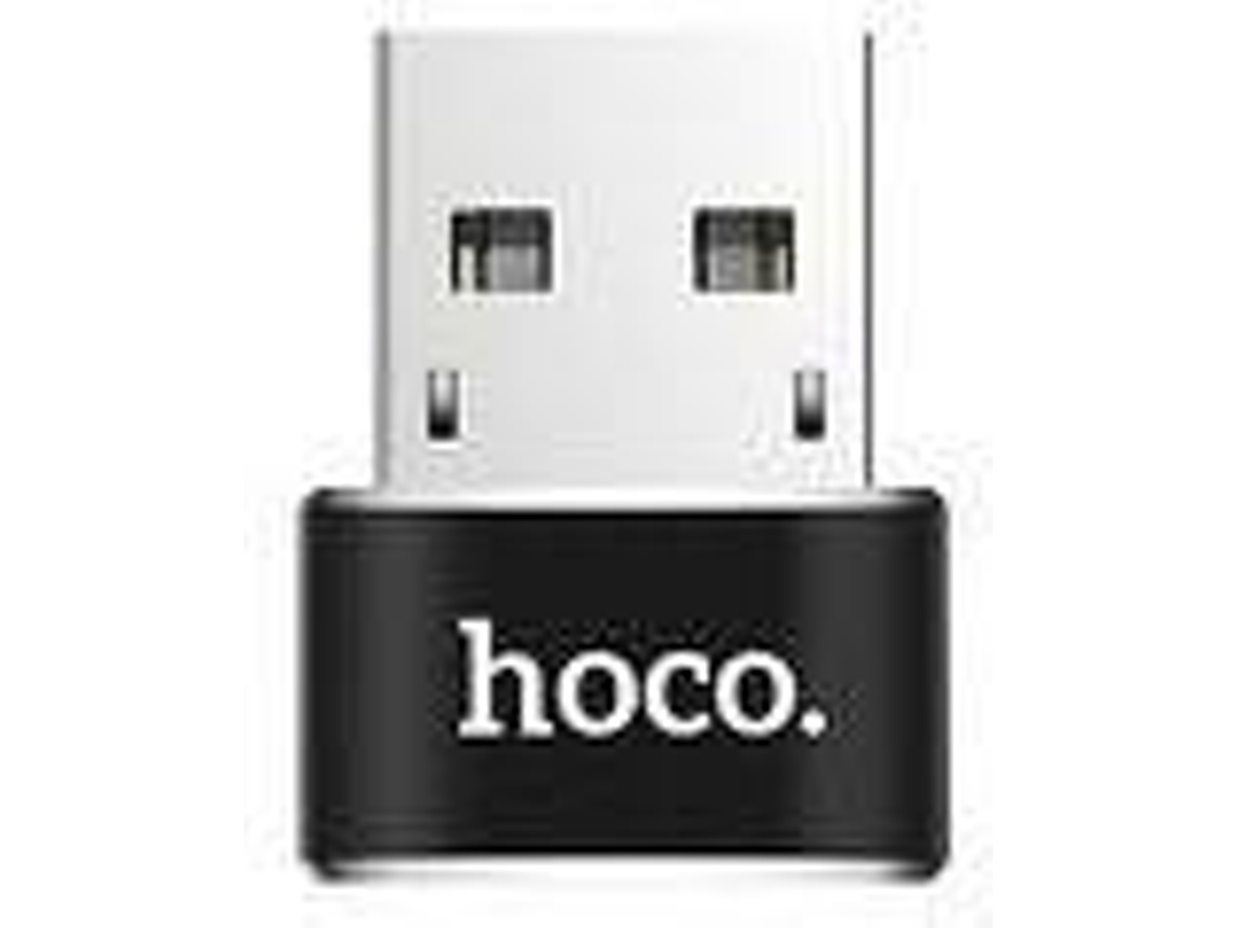 Adaptador HOCO Otg USB Negro (Type C)