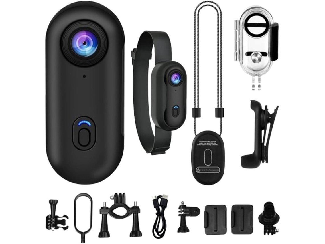 Mini cámara portátil 4K 360: compacta para deportes, streaming y grabación en movimiento - Orysin