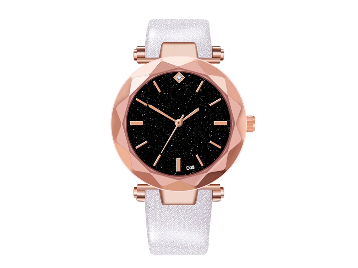 Reloj De Pulsera Analógico Para Hombre Y Mujer Con Correa De Pu, Estilo Moderno, Cuarzo, Blanco.
