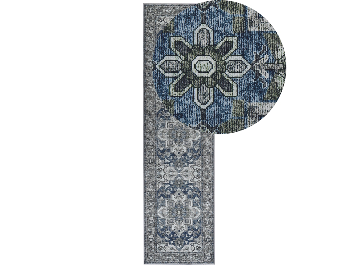 Alfombra BELIANI Kottar de Poliéster Gris 80x300