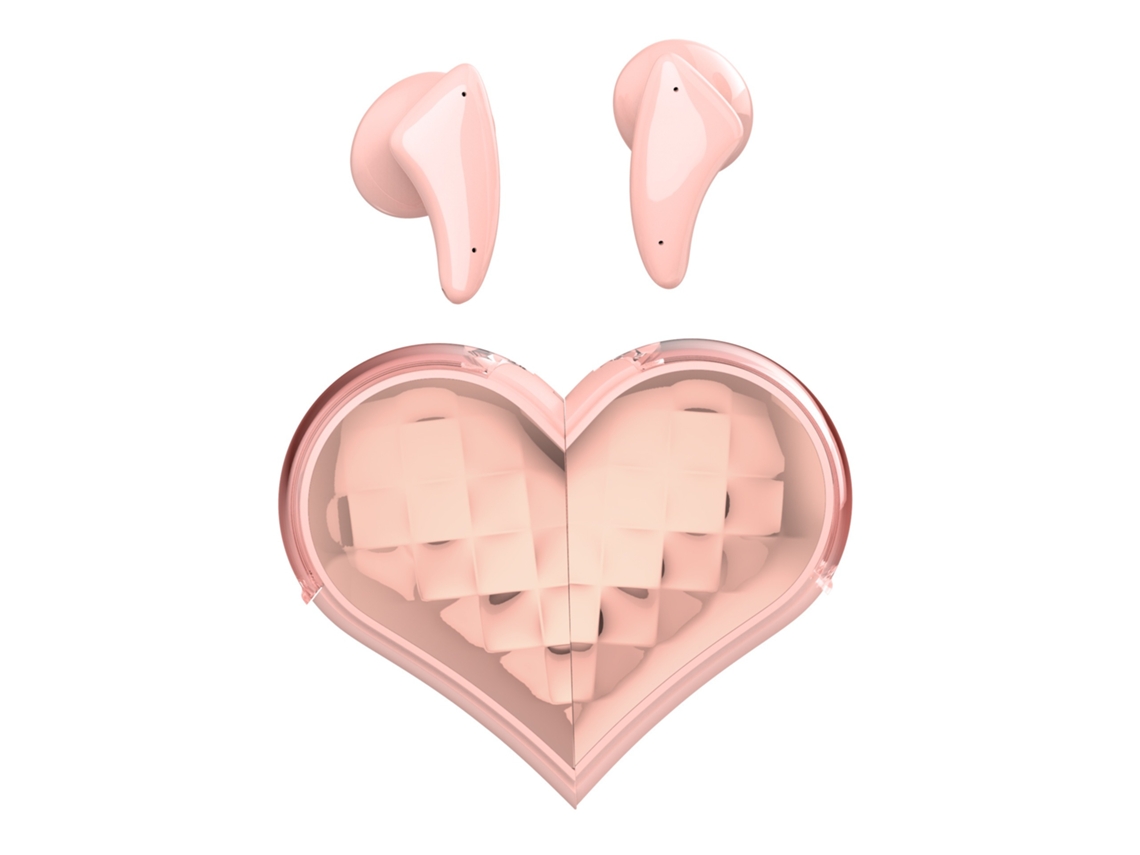 Auriculares Bluetooth 5.4 (rosas), Diseño En Forma De Corazón, Micrófono Hd.