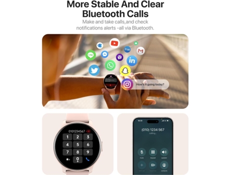 Smartwatch CHRONUS TGW008 Rastreador de Fitness Rosa Té