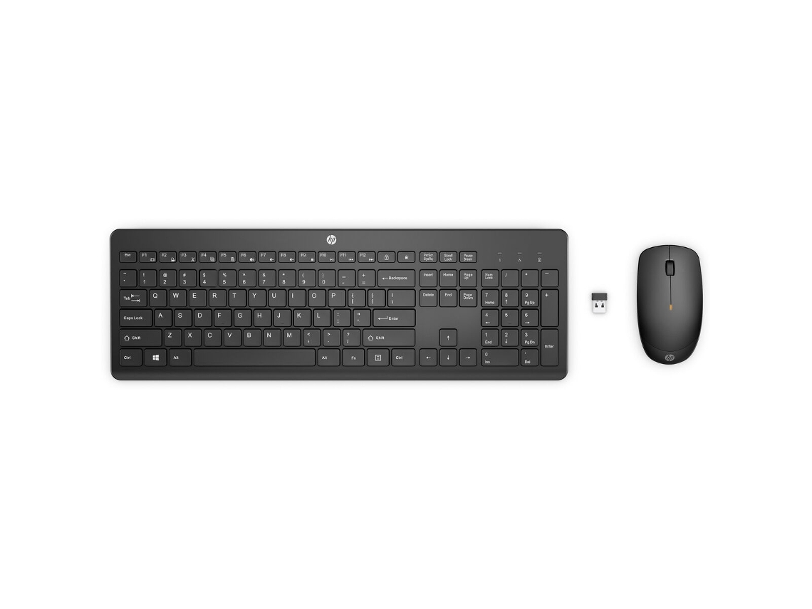 Teclado y Ratón HP 18H24AA (Negro - RF - Qwerty Español - QWERTY - Qwerty US)