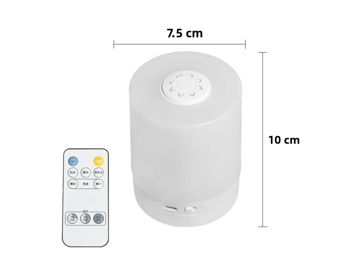 Luz Noturna Led, Carregamento Sensível Ao Toque, Intensidade Regulável, Cúpula Redonda em Abs. MDUG (estilo B)