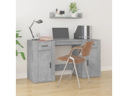 Secretaria | Mesa | Escritorio con muebles de madera gris cemento