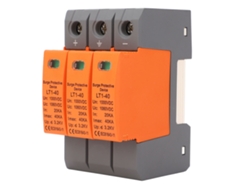 Protector Contra Sobretensiones Trifásico De 1000 V Cc, 20 Ka-40 Ka, Para Sistemas Fotovoltaicos Con Instalación En Riel De 35 Mm.