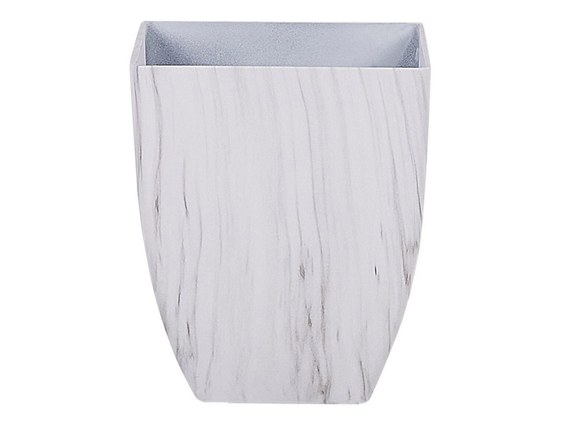 Maceta BELIANI Miro de Mezcla de piedra Blanco 28x28x34