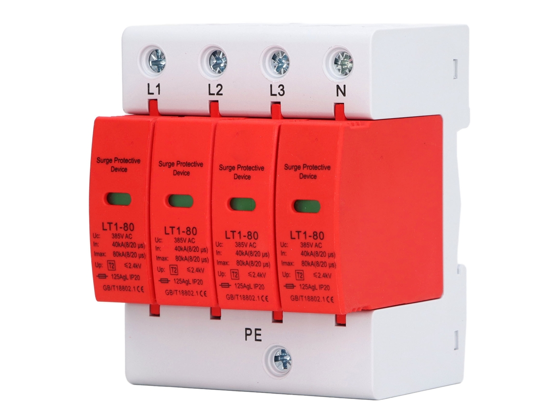 Protector de sobrecarga 4p 385vac 40-80ka para sistema eléctrico