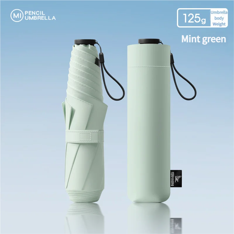 (verde Menta) Sombrilla Portátil De Estilo Japonés De 125 G, Soldada, Con Protección Uv, De Apertura Manual.