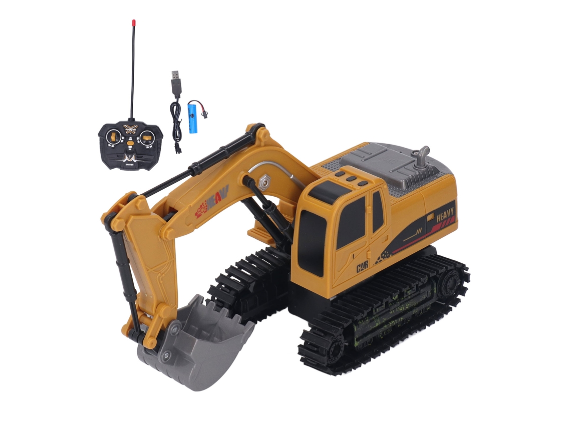 Excavadora Teledirigida De 27 Mhz Y 5 Canales, Resistente A Los Impactos, Juguete Para Niños Y Niñas.