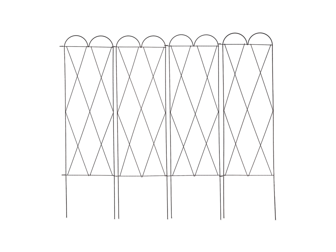 Relaxdays Treliças Metálicas, 3 Unidades, 127 Cm De Altura, Apoio Para Plantas, Treliça De Jardim, Vermelha