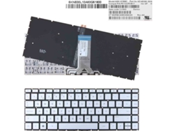 Teclado Retroiluminado para Portátil HP Pavilion 14-Bs 14-Bs000 14-Bs100 14-Bs500 Plata Sin Marco Intro Pequeño