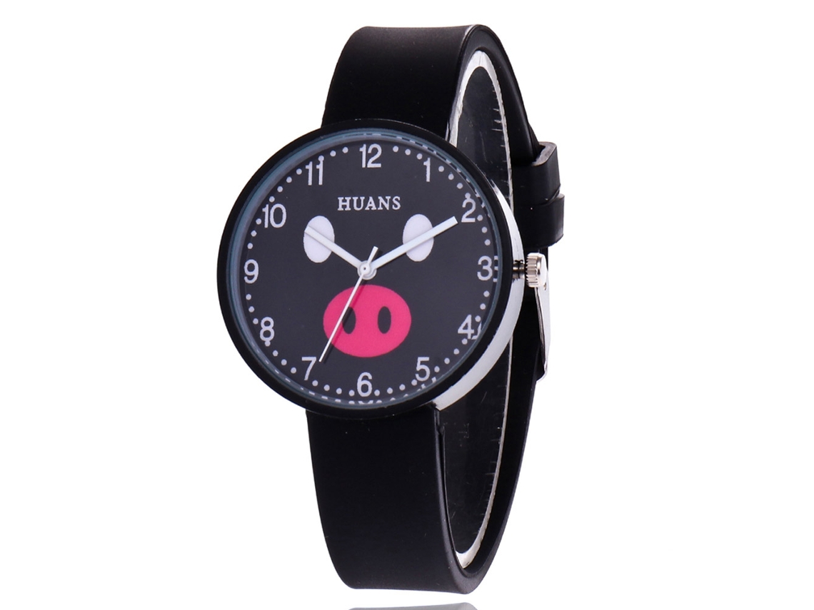 Reloj De Pulsera De Cuarzo Con Correa De Piel Sintética, Estilo Casual Para Parejas, Rosa Y Rojo.