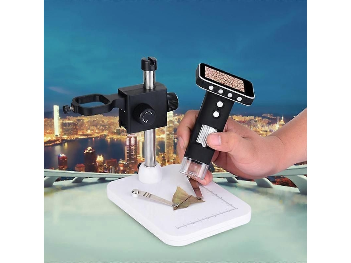 Microscopio digital portátil inalámbrico inteligente DM1 de 3,5 pulgadas con aumento de 500x y alta definición. Microscopio portátil para niños con soporte.