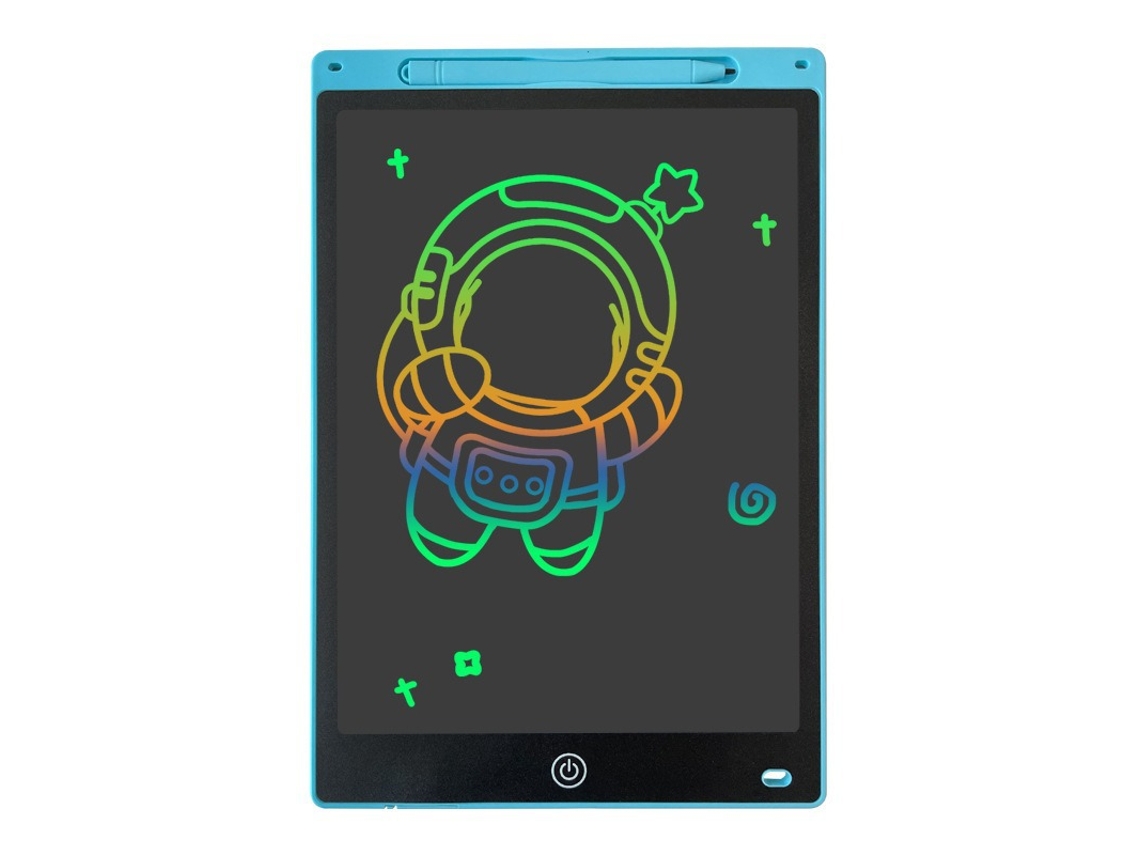 Tableta electrónica LCD para escritura a mano, pizarra de dibujo + pincel grueso, azul Tiffany, 30 cm, con caja de regalo, CHENNNLS