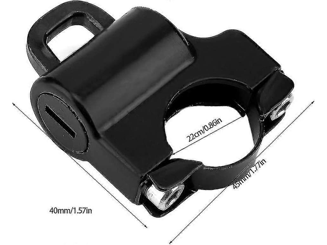 Candado Para Casco De Moto De 22mm, Universal Con 2 Llaves, Seguridad Para Manillar De Moto, Regalo Ideal (negro)