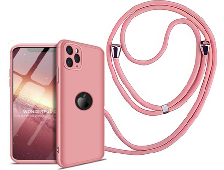 Funda iPhone 11 Pro MAX Slim Armor 360º con Collar Rosa