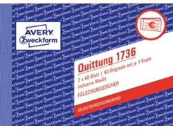 Cuaderno de Contabilidad AVERY 1736 (A6 - 40 Paginas - Blanco)