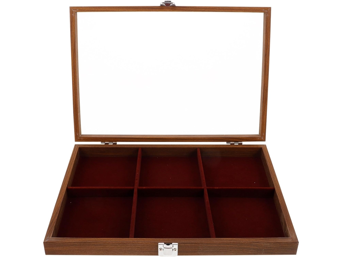 Joyero De Madera Vintage Para Collares Con 6 Compartimentos.
