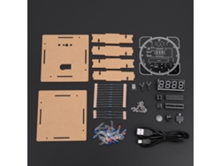 Kit De Reloj Electrónico Con Pantalla De Temperatura Led Rotativa Controlada Por Luz