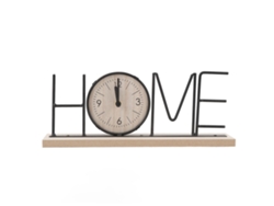 Reloj De Escritorio De Madera Y Hierro Con Un Moderno Diseño De Letras Decorativas Para Sala De Estar Y Oficina.