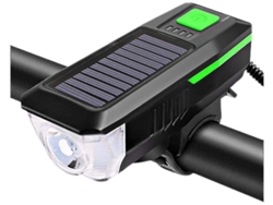 YIZHOOD Luz delantera Carga de energía solar Carga USB DES384 (verde)
