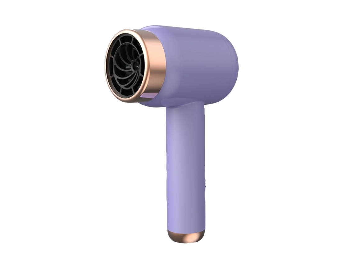 Secador de pelo portátil Potente 3 velocidades Secador de pelo inalámbrico profesional compacto Salón al aire libre Púrpura YEMAESRE