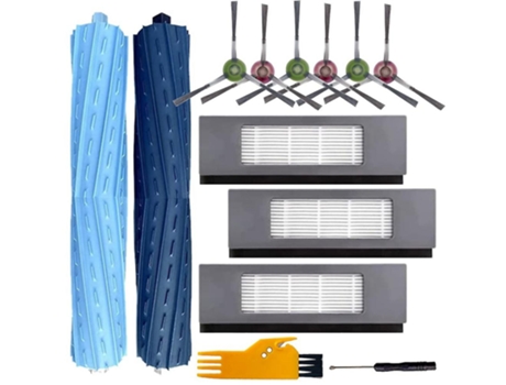 Filtros de escova lateral de escova de rolo de substituição para ecovacs deebot ozmo