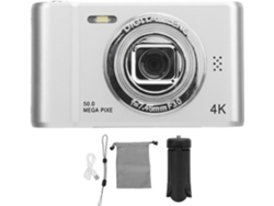 Cámara Digital Compacta De 50 Mp Con Grabación De Video 4k Y Zoom 8x - Pantalla